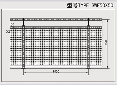 石家庄不锈钢绳网护栏：SWF50X50