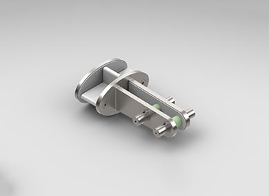 麟游椭圆形玻璃肋固定夹具：TYBLG01