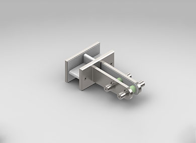 麟游矩形玻璃肋固定夹具：J()BLG01