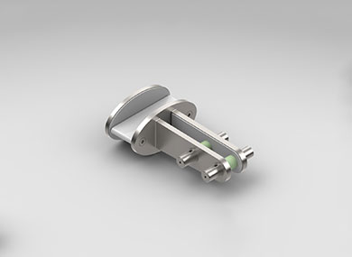麟游椭圆形玻璃肋隐索固定夹具：TYLYG01