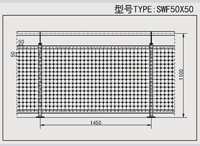 陆河不锈钢绳网护栏：SWF50X50