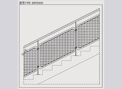陆河不锈钢绳网护栏：SXF50X50